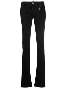 Dsquared2 split-cuff flared jeans, черный