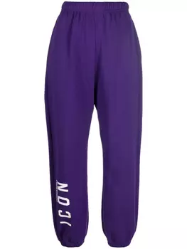 DSQUARED2 спортивные брюки Icon с логотипом, фиолетовый
