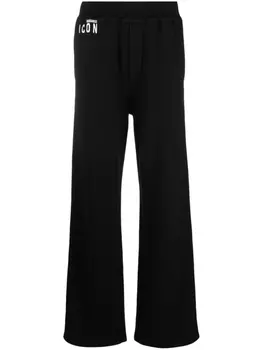 Dsquared2 спортивные брюки Icon с принтом, черный