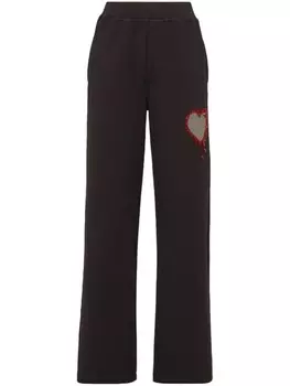 DSQUARED2 спортивные брюки с аппликацией, черный