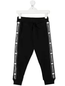 Dsquared2 спортивные брюки с логотипами на лампасах, черный