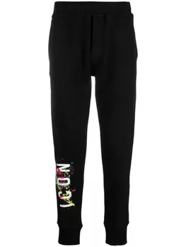 DSQUARED2 спортивные брюки с логотипом, черный