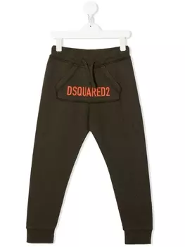 Dsquared2 спортивные брюки с логотипом, зеленый