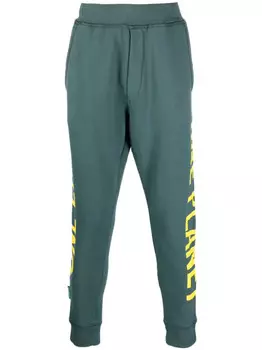 DSQUARED2 спортивные брюки с логотипом, зеленый