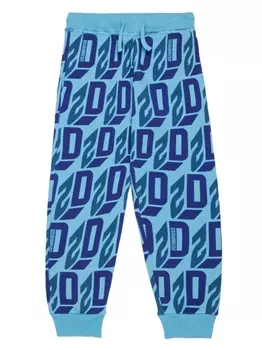 Dsquared2 спортивные брюки с монограммой, синий