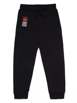 Dsquared2 спортивные брюки с нашивкой-логотипом, черный