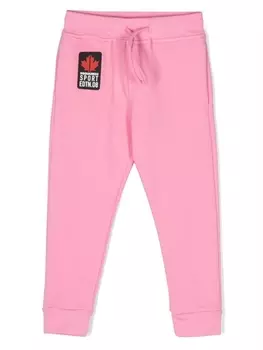 Dsquared2 спортивные брюки с нашивкой-логотипом, розовый