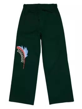 Dsquared2 спортивные брюки широкого кроя с логотипом, зеленый