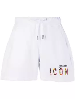 Dsquared2 спортивные шорты Icon с логотипом, белый