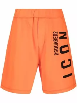 Dsquared2 спортивные шорты Icon с логотипом, оранжевый