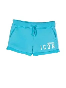 Dsquared2 спортивные шорты из джерси с логотипом, синий