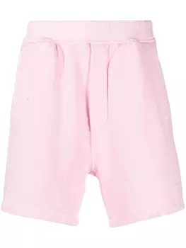 Dsquared2 спортивные шорты с эффектом потертости, розовый