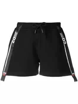 Dsquared2 спортивные шорты с логотипом на лампасах, черный