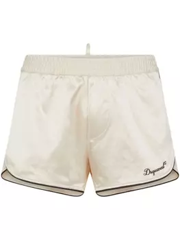 Dsquared2 спортивные шорты с вышитым логотипом, нейтральный цвет