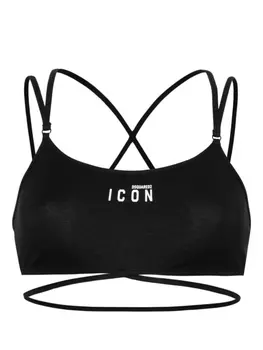 Dsquared2 спортивный бюстгальтер-бандо Icon, черный