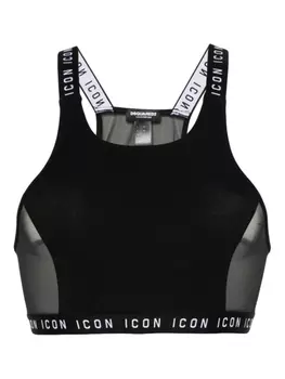 Dsquared2 спортивный бюстгальтер Be Icon, черный