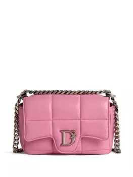 Dsquared2 стеганая сумка с логотипом, розовый