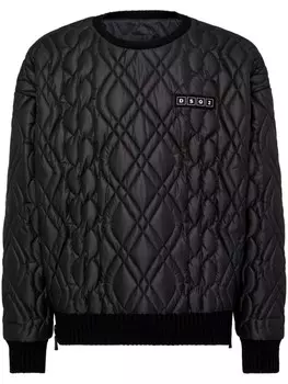 DSQUARED2 стеганый джемпер, черный
