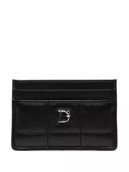 Dsquared2 стеганый картхолдер с логотипом D2, черный