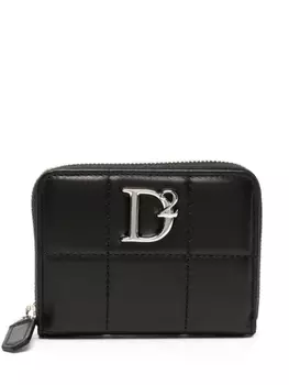 Dsquared2 стеганый кошелек с логотипом, черный