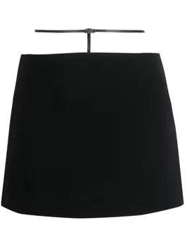 Dsquared2 strap-detail mini skirt, черный