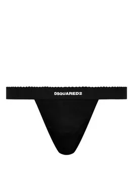 Dsquared2 стринги с логотипом DSQUARED2, черный