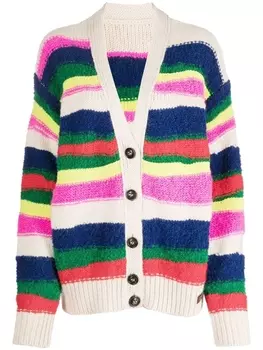Dsquared2 striped brushed cardigan, нейтральный цвет