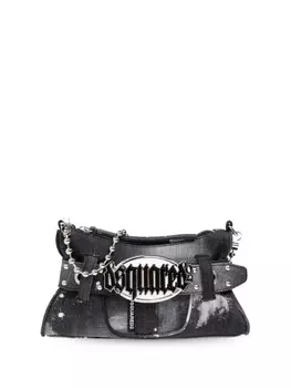 Dsquared2 сумка через плечо с готической пластиной-логотипом, черный