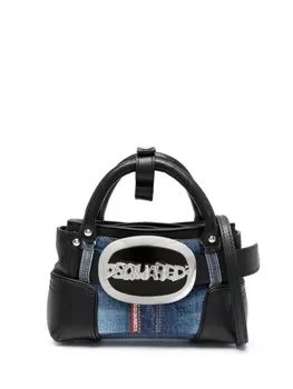 Dsquared2 сумка-тоут Belt в технике пэчворк, черный