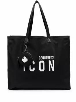 Dsquared2 сумка-тоут Icon с логотипом, черный