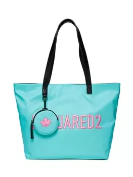 Dsquared2 сумка-тоут с вышитым логотипом, синий