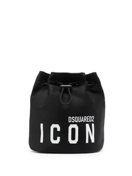 Dsquared2 сумка-ведро с принтом Icon, черный