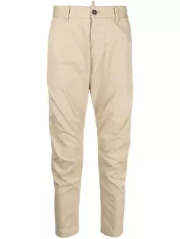 Dsquared2 tapered mid-rise trousers, нейтральный цвет