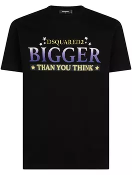 Dsquared2 text-print cotton T-shirt, черный