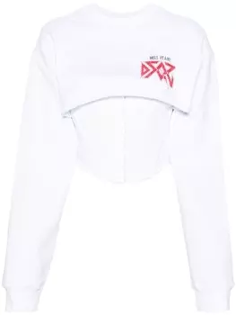 Dsquared2 толстовка Corset Rock Cool Fit, белый