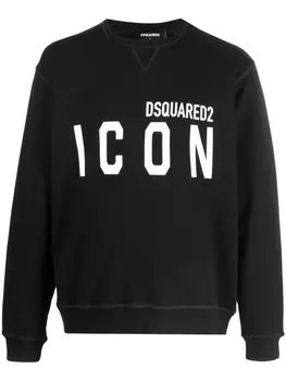 Dsquared2 толстовка Icon с круглым вырезом, черный