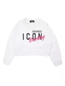 Dsquared2 толстовка Icon с логотипом, белый