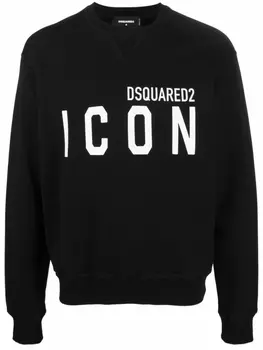 Dsquared2 толстовка Icon с логотипом, черный
