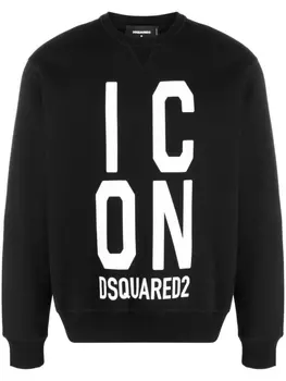 Dsquared2 толстовка Icon с логотипом, черный