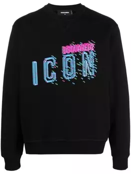 Dsquared2 толстовка Icon с логотипом, черный