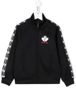 Dsquared2 толстовка на молнии с логотипом, черный