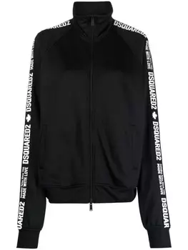 Dsquared2 толстовка на молнии с логотипом, черный