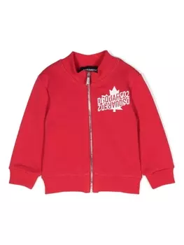 Dsquared2 толстовка на молнии с логотипом, красный