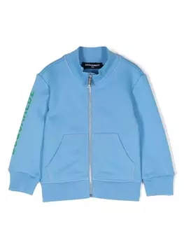 Dsquared2 толстовка на молнии с логотипом, синий