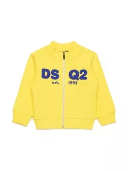 Dsquared2 толстовка на молнии с логотипом, желтый