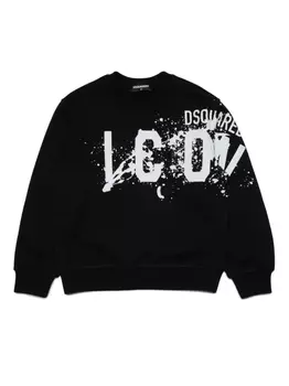 Dsquared2 толстовка Relax-Icon с логотипом, черный