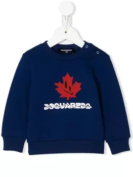 Dsquared2 толстовка с длинными рукавами и логотипом, синий