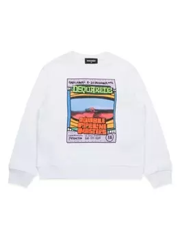 Dsquared2 толстовка с графичным принтом, белый