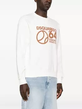 Dsquared2 толстовка с графичным принтом, белый