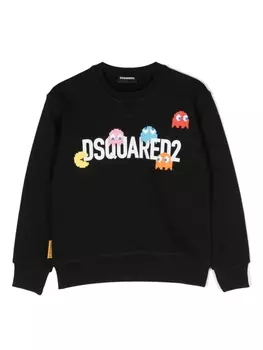 Dsquared2 толстовка с графичным принтом, черный